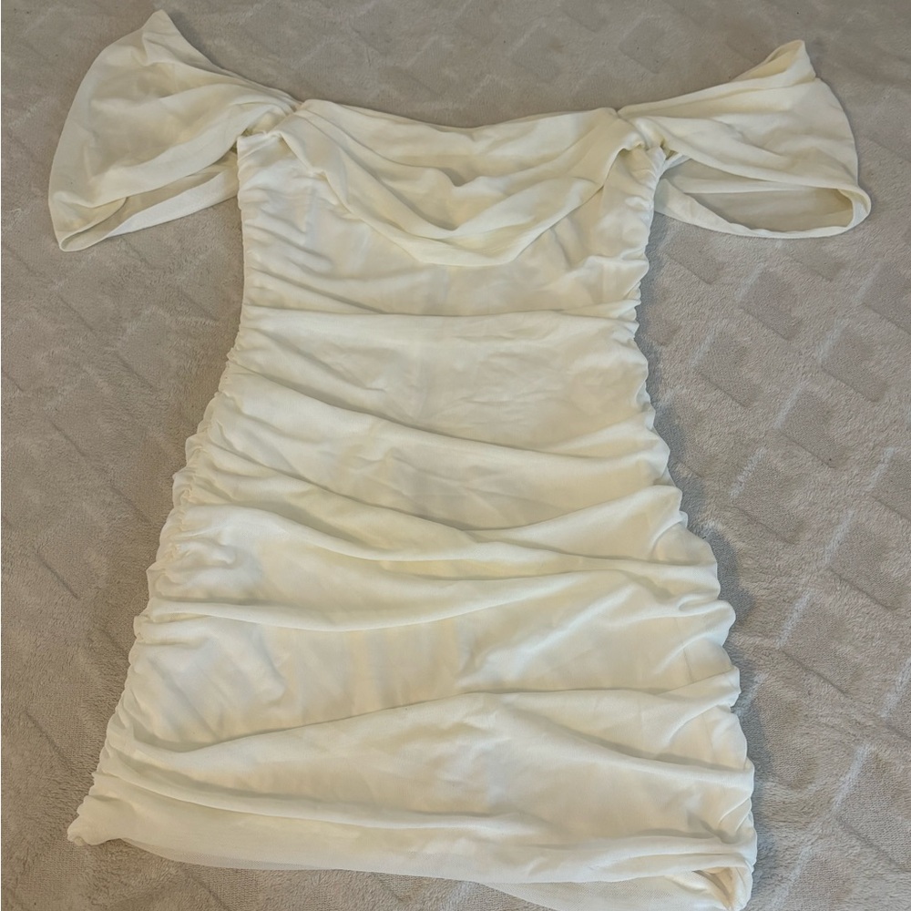 White mini dress